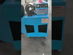 携帯用油圧ホースのひだ付け装置