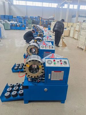 店の出版物のための新しい上等の60mm 80mm Airconのホースのひだ付け装置Dx68の油圧ホースのひだ付け装置