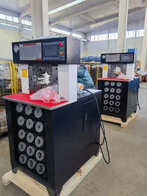 CBK-120大きい範囲AC管ひだが付く機械6-76mm空気詐欺のホースのひだ付け装置