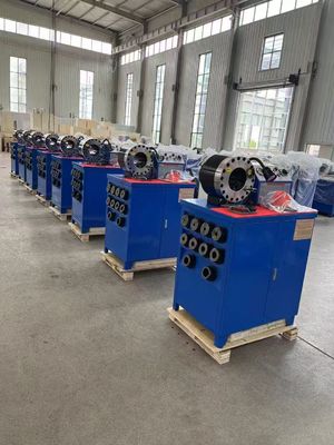 2インチ高いモデル ブルーカラー 10 ダイス 600Tの圧縮力を持つ水力ホースクリッピングマシン