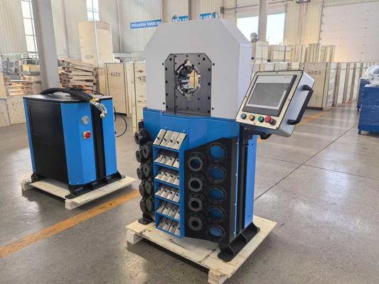 OEMサービス 0.01mm 正確さホースクリッピングマシン 4 インチ 大容量クリッピングレンジ 電動水力クリッピングツール