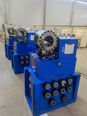 良い価格 6-38mmの高圧ホースひだが付く機械油圧ひだ付け装置速いダイスの変更との1-1.5インチ オンライン