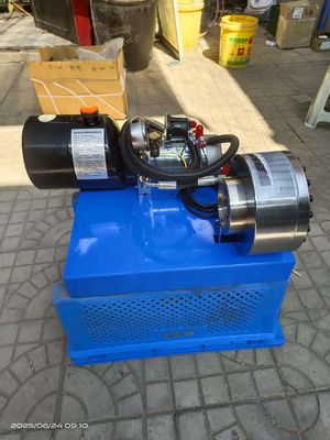 1インチ7ダイス1～4層ホース油圧圧着機/ホース圧着機高圧6～25mm、ブルーカラー12V/24V