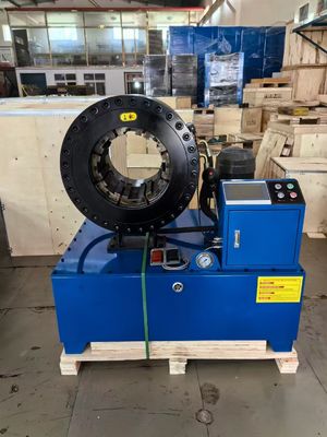 4インチ16ダイスPLC制御システム/ CNC / ボタン青色 6-102mm油圧ゴムホース圧着機 サイズ850 * 530 * 980 mm