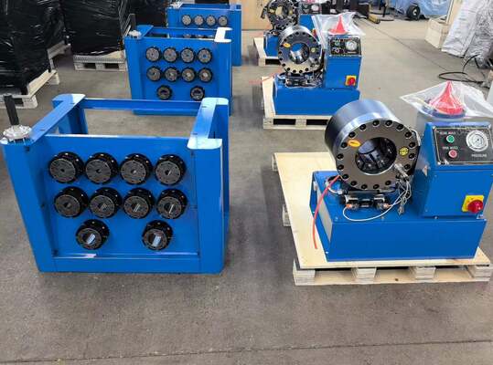 良い価格 2 インチ圧着範囲最大 64mm 2.5 インチ圧着範囲油圧ホース圧着機ボタン制御システム、高速交換金型ツールとラック、および 10 個の交換可能なダイス付き オンライン