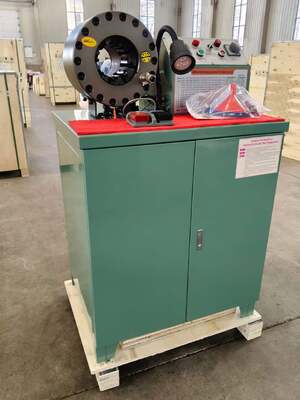 良い価格 2インチ 600T ゴムホース圧着機 ハイグレードモデル 緑色 220V/240V/380V/415V 電圧 ボタン操作システム 6-51mm 範囲 10個の交換可能なダイ付き オンライン