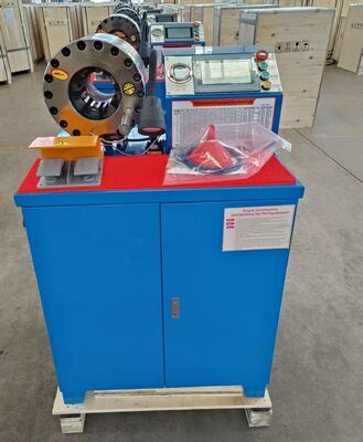 良い価格 2インチ 600T ゴムホース圧着機 ハイエンドモデル 青色 220V/240V/380V/415V 電圧 PLC制御システム 6-51mm 適用範囲 10個の交換可能なダイ付き オンライン