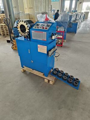 6 To 51mm 2 Inch Blue Color 10 Dies Hydraulic Hose Crimping Machine With Dual Functionality And Hose Skiving Machine 2 Functions Into One Machine Hose Crimping/skiving For Industrial Applications
